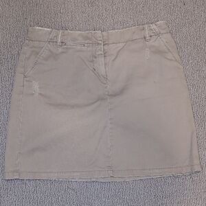 J. Crew Tan and Orange Cotton Skirt